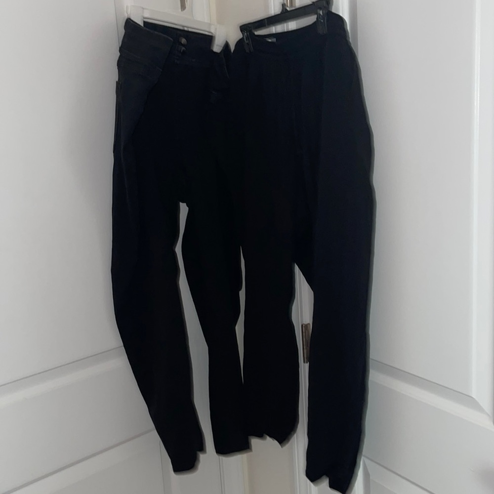 Terra&Sky Jeggings and Old Navy Drawstring Pants Both Black EUC